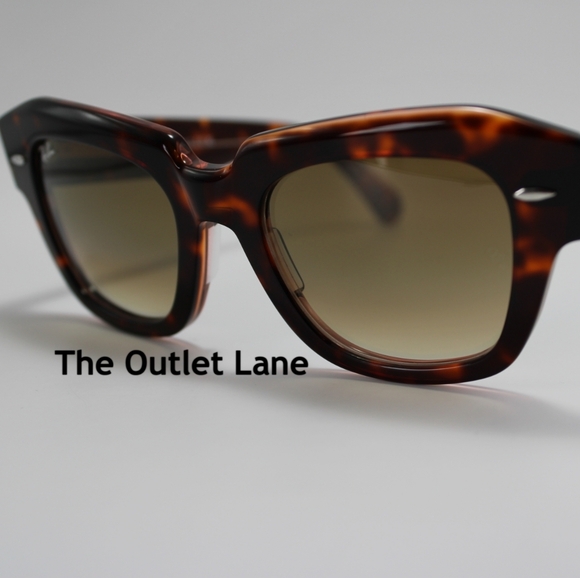 Model Display Ray-Ban State Street Gradient Brown RB2186 Tortoise - Picture 9 of 16